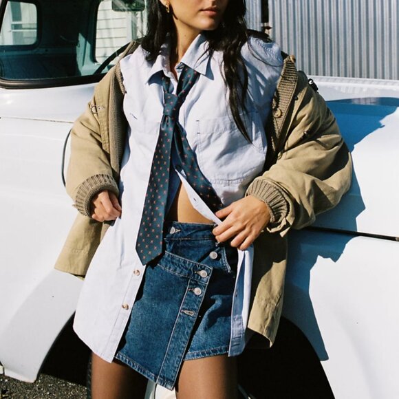 Free People We The Free Wynne Denim Skirt Size 30 - Picture 2 of 7